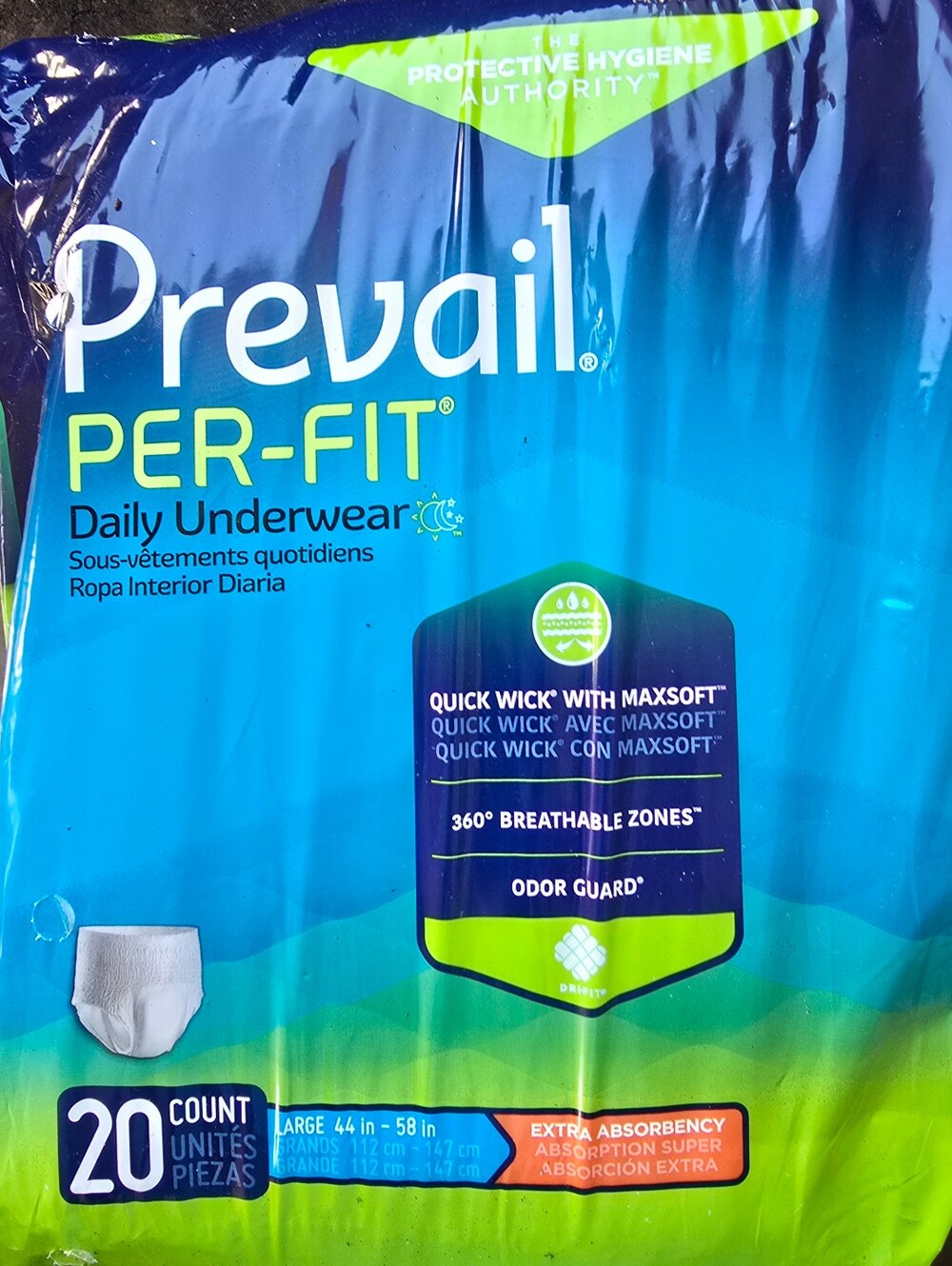 Prevail Per-Fit Daily Underwear for Adult - Pull